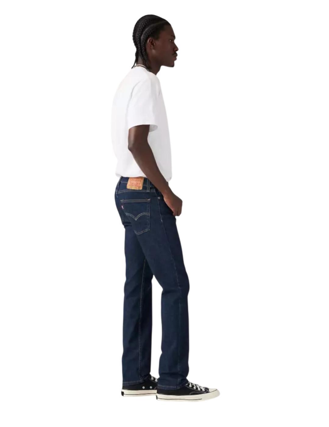 Pantalon pour homme Levis 513 slim straight baton bleu. 2/4