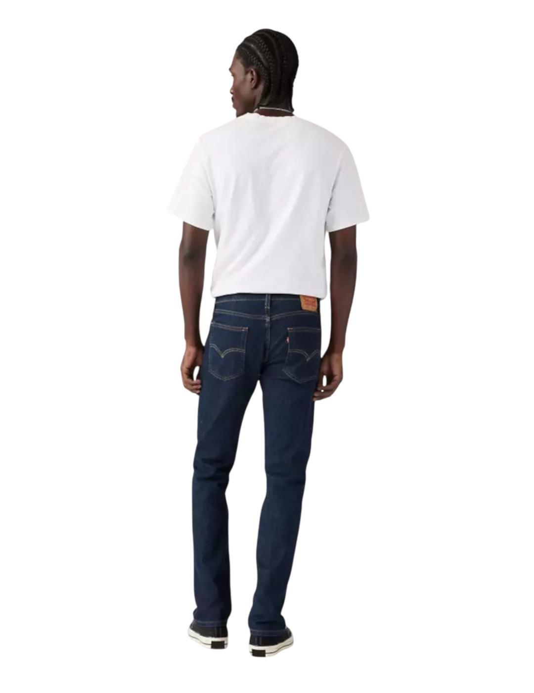 Pantalon pour homme Levis 513 slim straight baton bleu. 4/4