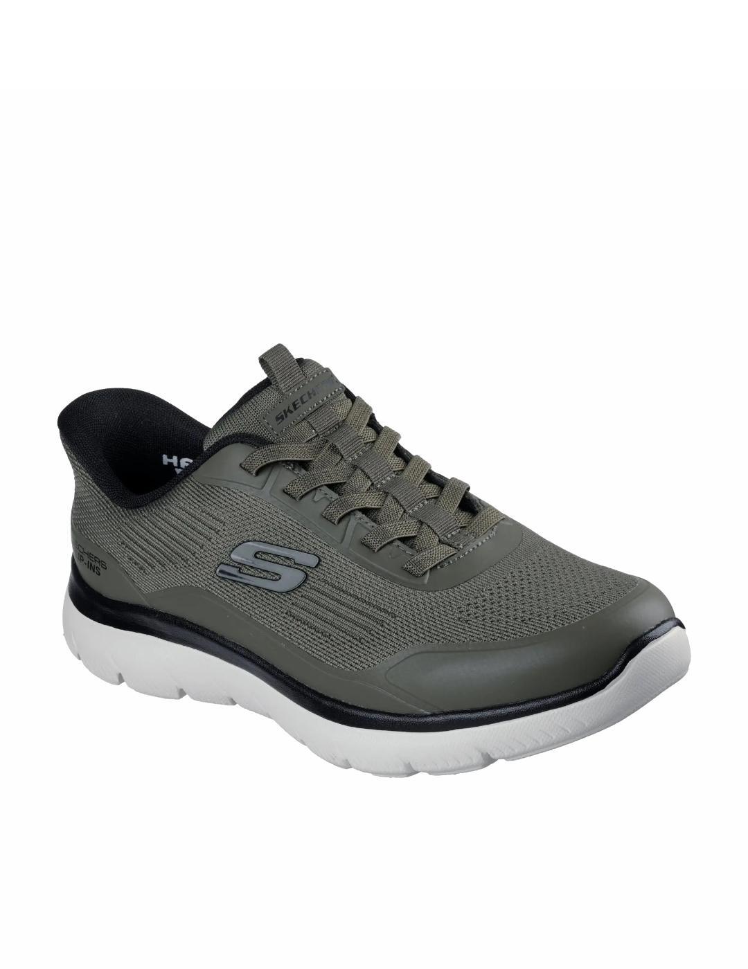 Scarpe da uomo Skechers Summits Leyter slip-ins verde. 3/5