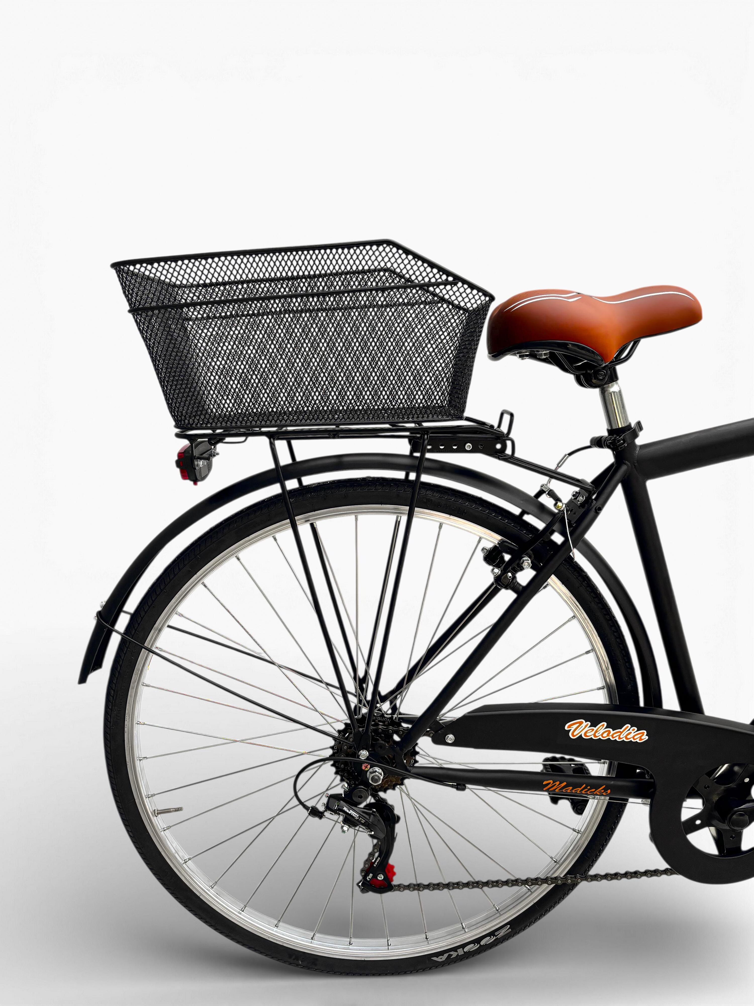 Bicicletta Uomo Misura 28 Bici Passeggio Da Città Con Cambio Nero Vintage Retrò 3/8