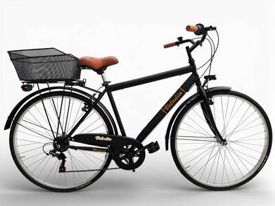 Bicicletta Uomo Misura 28 Bici Passeggio Da Città Con Cambio Nero Vintage Retrò