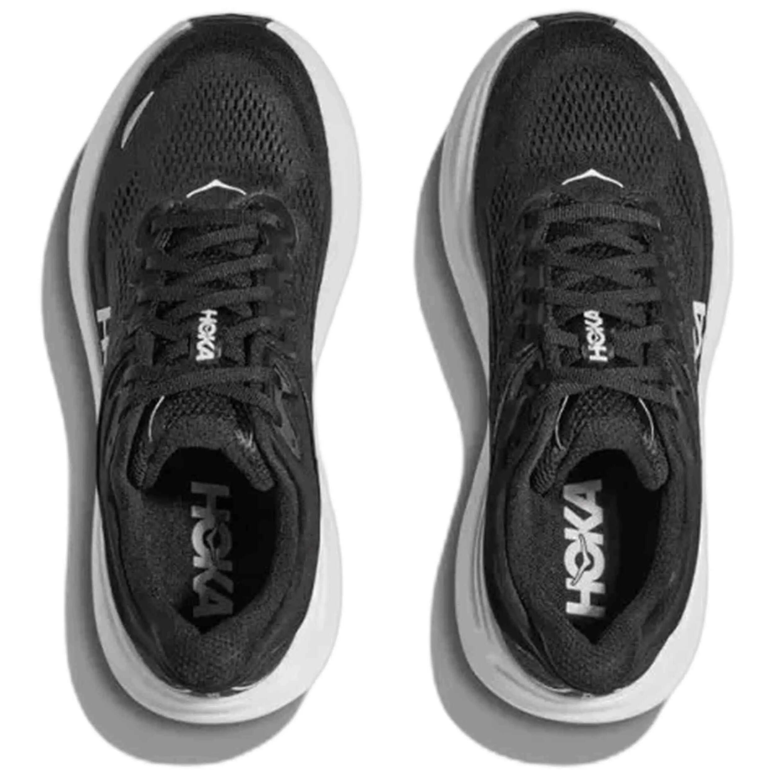 SCARPE RUNNING HOKA UOMO BONDI 9 COLORE BIANCO NERO WHITE 3/5