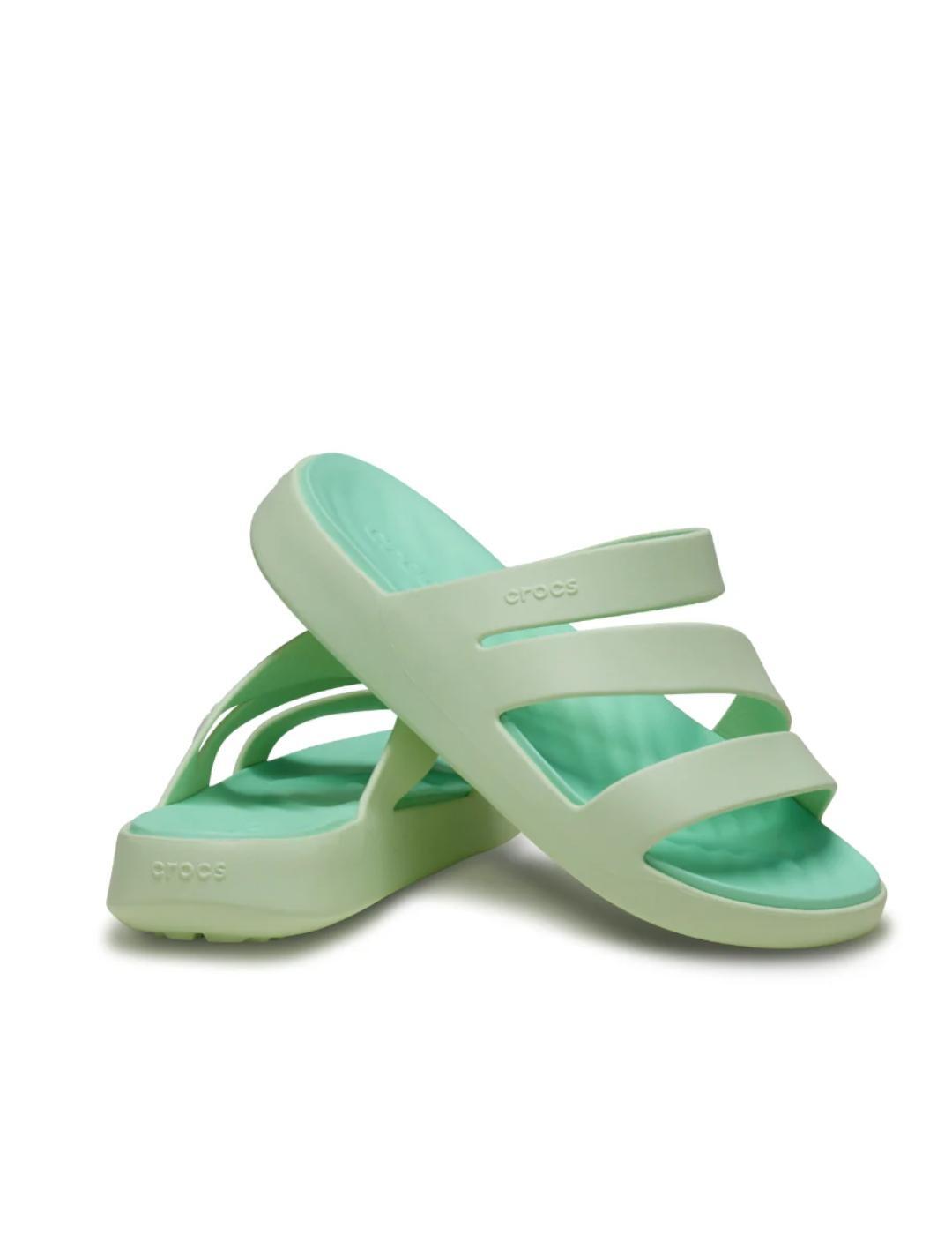 Sandalias para Mujer Crocs Getaway strappy 3yh  Verde 3/5