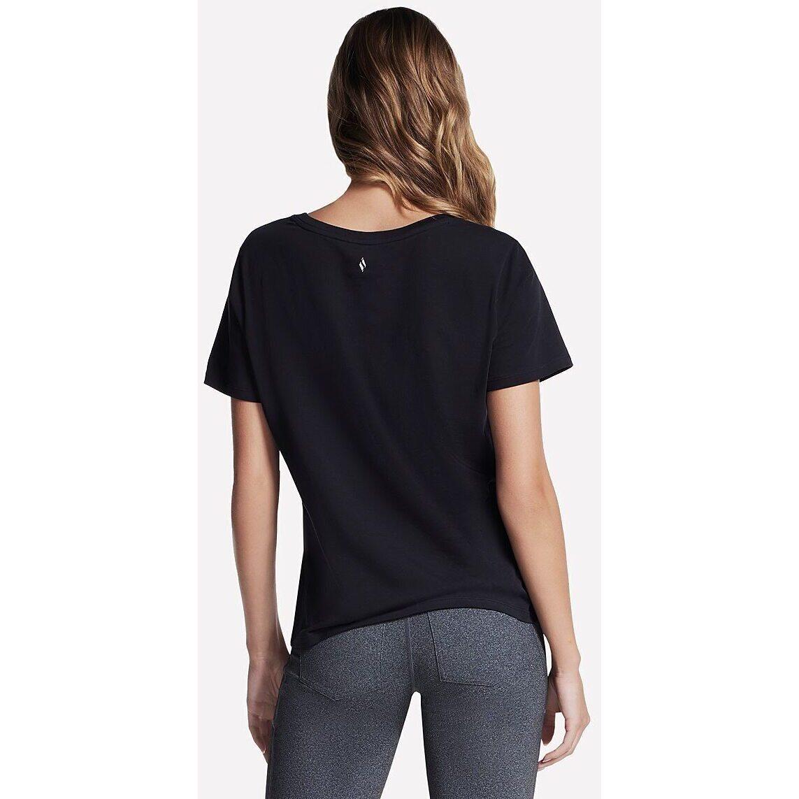 T-shirt Skechers Pima V-Neck Tee, Noir, Femmes 2/5