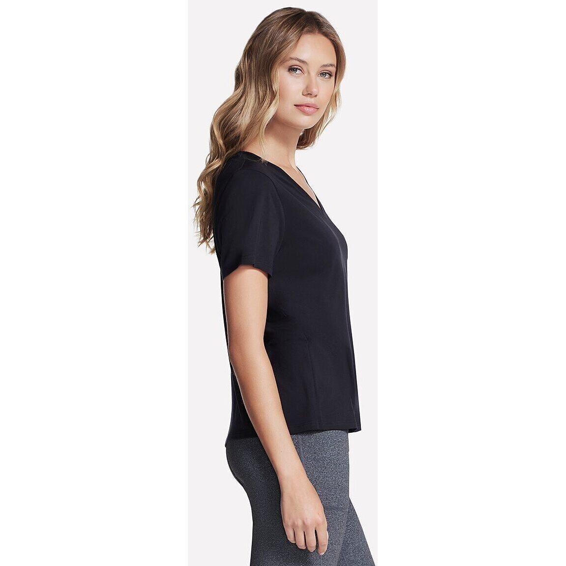 T-shirt Skechers Pima V-Neck Tee, Noir, Femmes 5/5