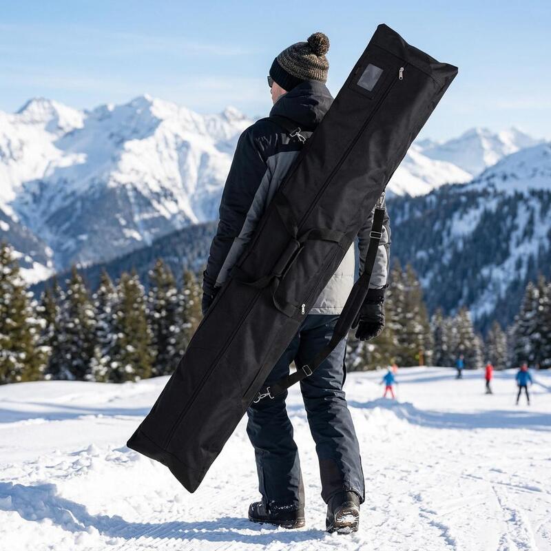 Geantă de snowboard hidrofugă 180x40x16 cm - Neagră