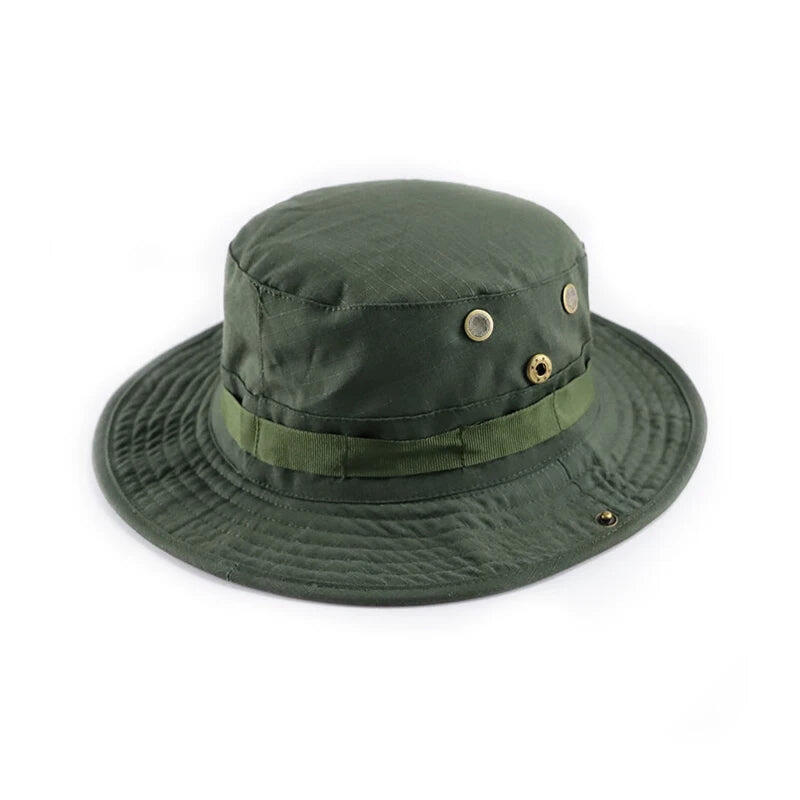 Boonie Army Green Unisex Hat with UV Protection for Hiking