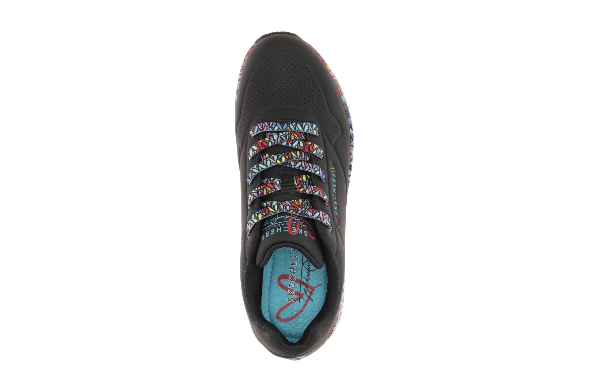 Skechers Damen Sport Casual UNO RAVAGED LOVE Sneakers 177918 BKMT 5/6