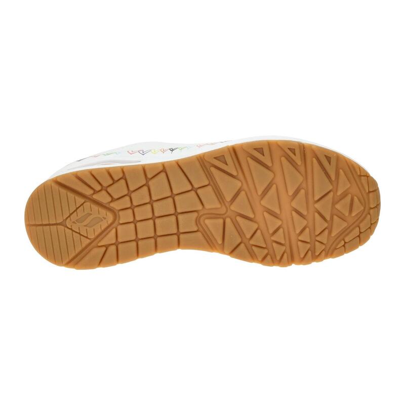 Pantofi sport femei Skechers Uno - Love All Aroun, Alb