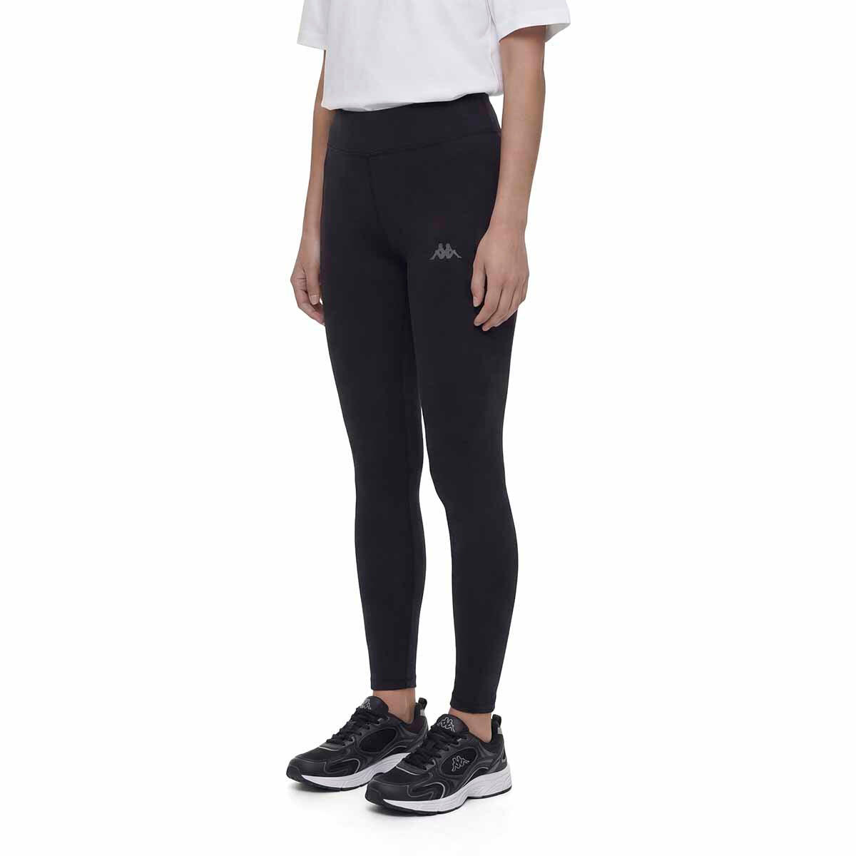 Pantaloni tuta da donna in poliestere nero da training 5/6
