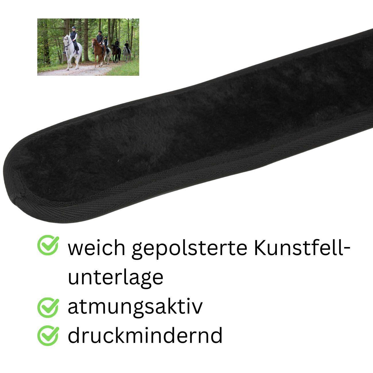 Sattelgurt Kurzgurt für baumlose Sättel schwarz 60 cm 3/4