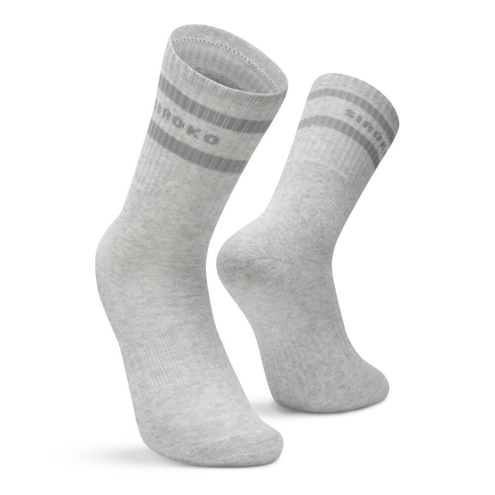Herren und Damen Fitness Mittelhohe Sportsocken 3er-Pack Sidekick Slate Weiß 3/6