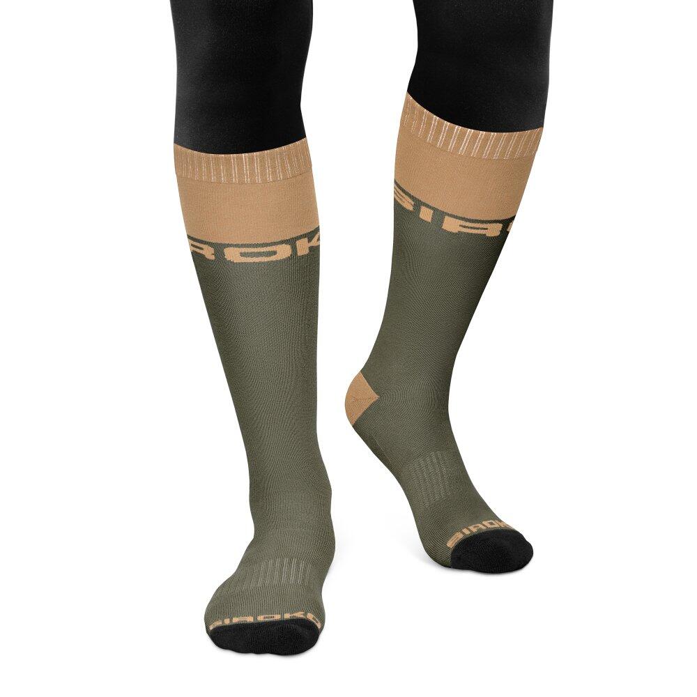 Men & Women snowboard socks Fuji Olive Green Green