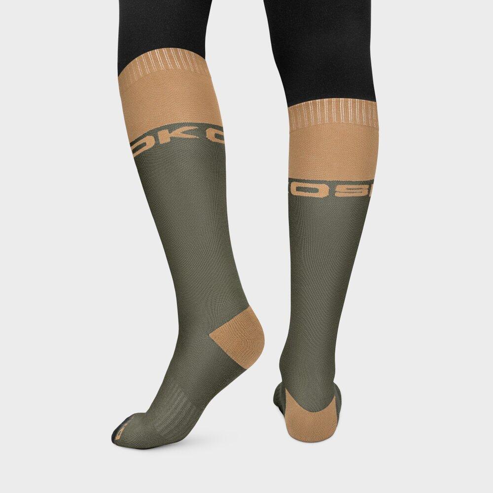 Chaussettes de snowboard Homme et Femme Fuji Olive Green Vert 4/5