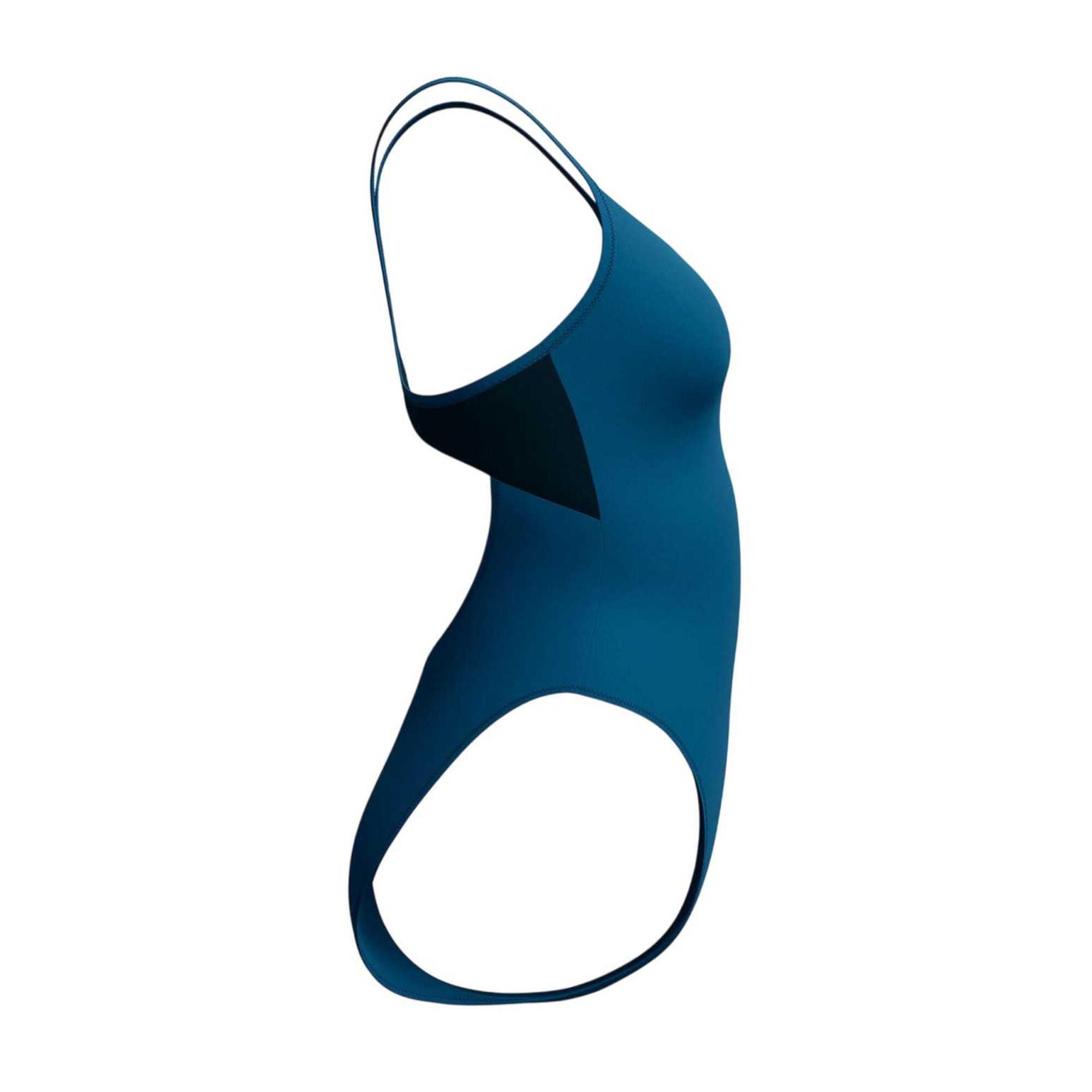 Maillot De Bain 1 Pièce Motif/style Blocs De Couleurs Femme (Vert) 3/4