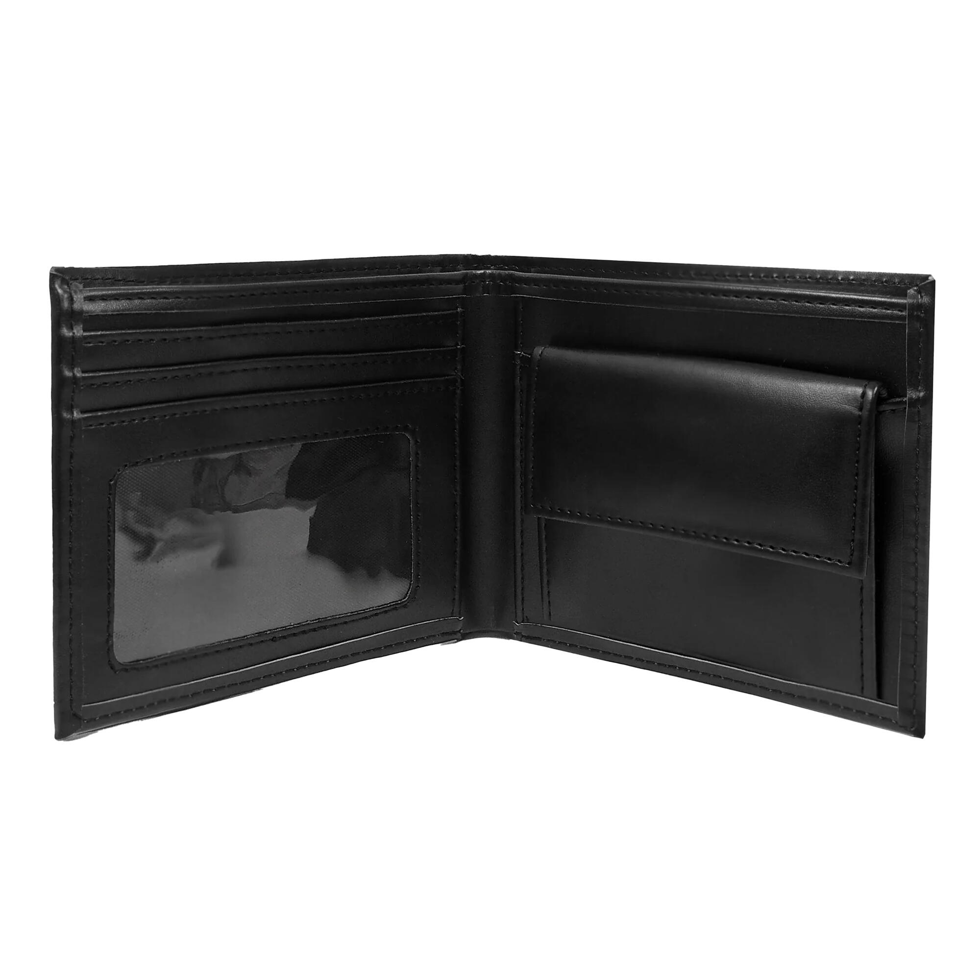 Brieftasche, Kunststoff, Stadion, Fußball Damen und Herren Schwarz/Rot/Grün 2/3