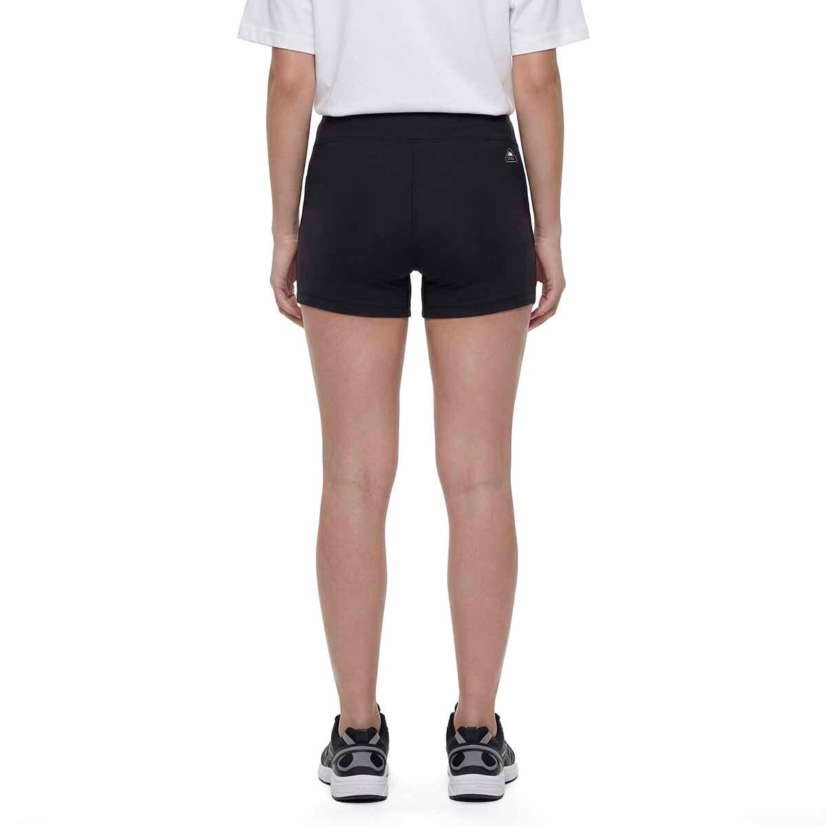 Pantaloncini sportivi da donna in poliestere nero da training 5/6