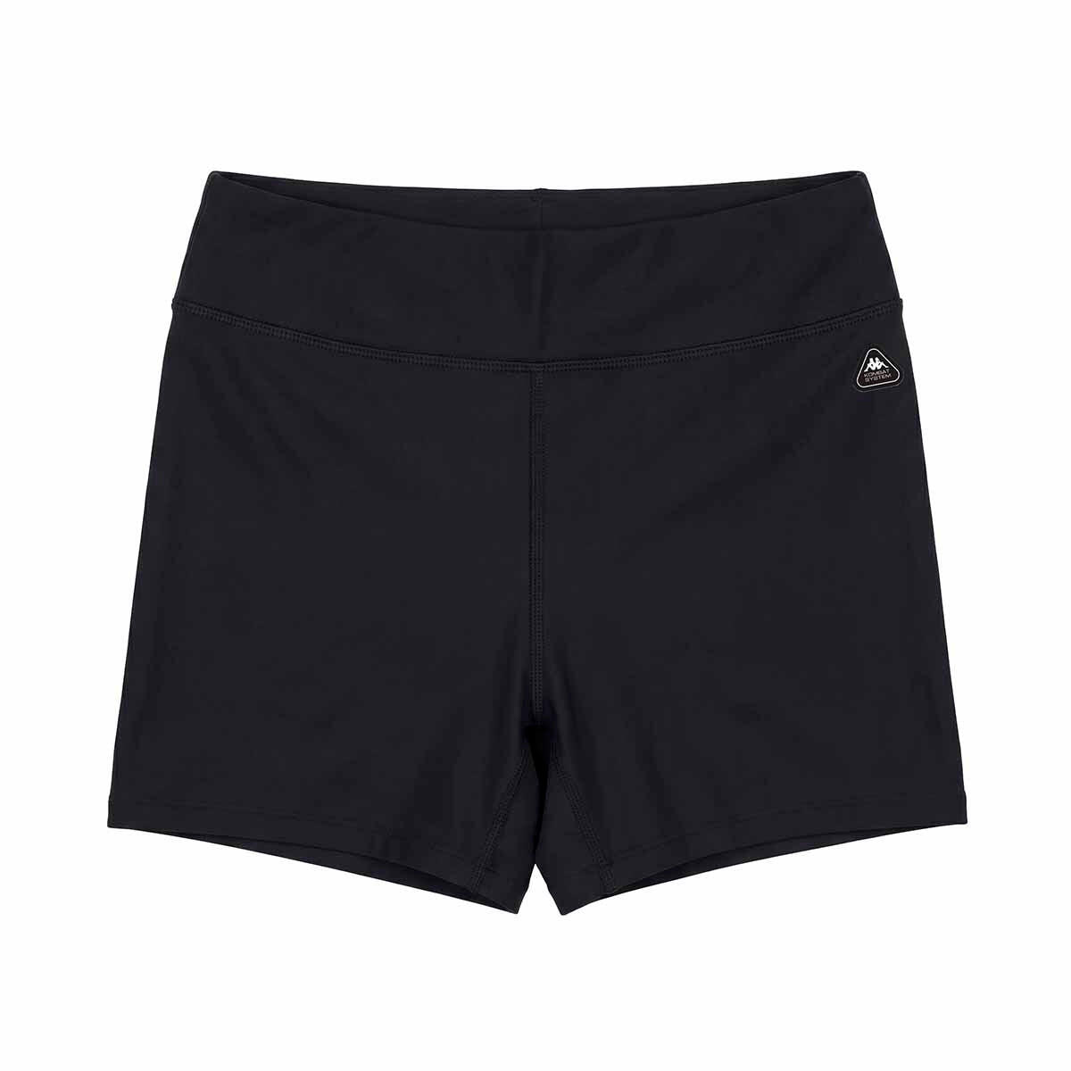 Pantaloncini sportivi da donna in poliestere nero da training 6/6