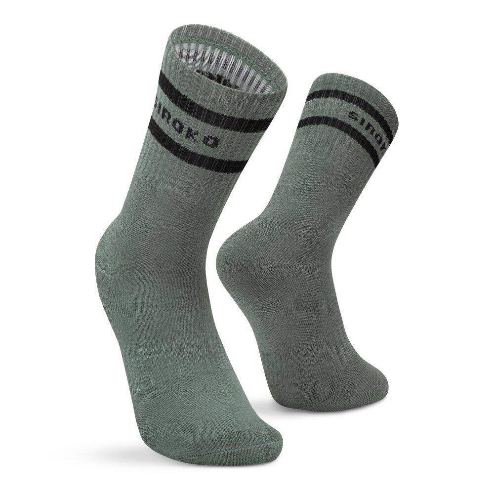 Herren und Damen Fitness Mittelhohe Sportsocken 3er-Pack Sidekick Slate Weiß 5/6