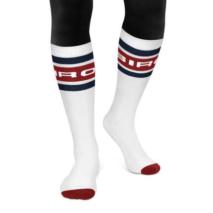 Chaussettes de ski rétro Homme et Femme Albulapass White Blanc