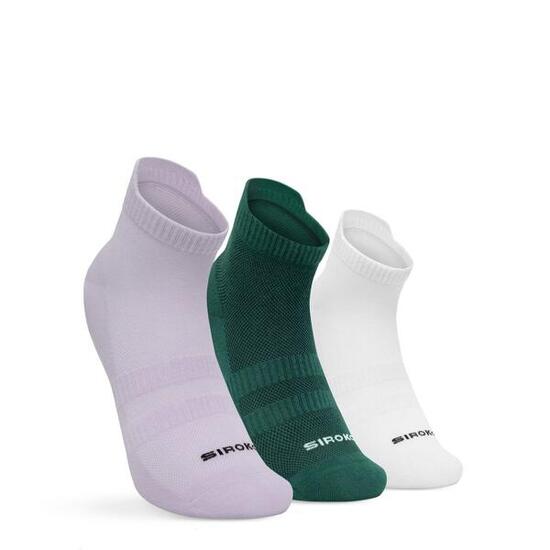Lot de 3 chaussettes basses golf coton bio Homme et Femme True Blanc