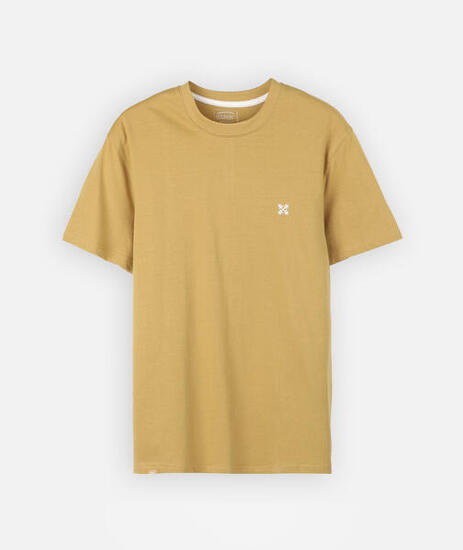 T-shirt tinta unita con ricamo 4flo TEBAZ