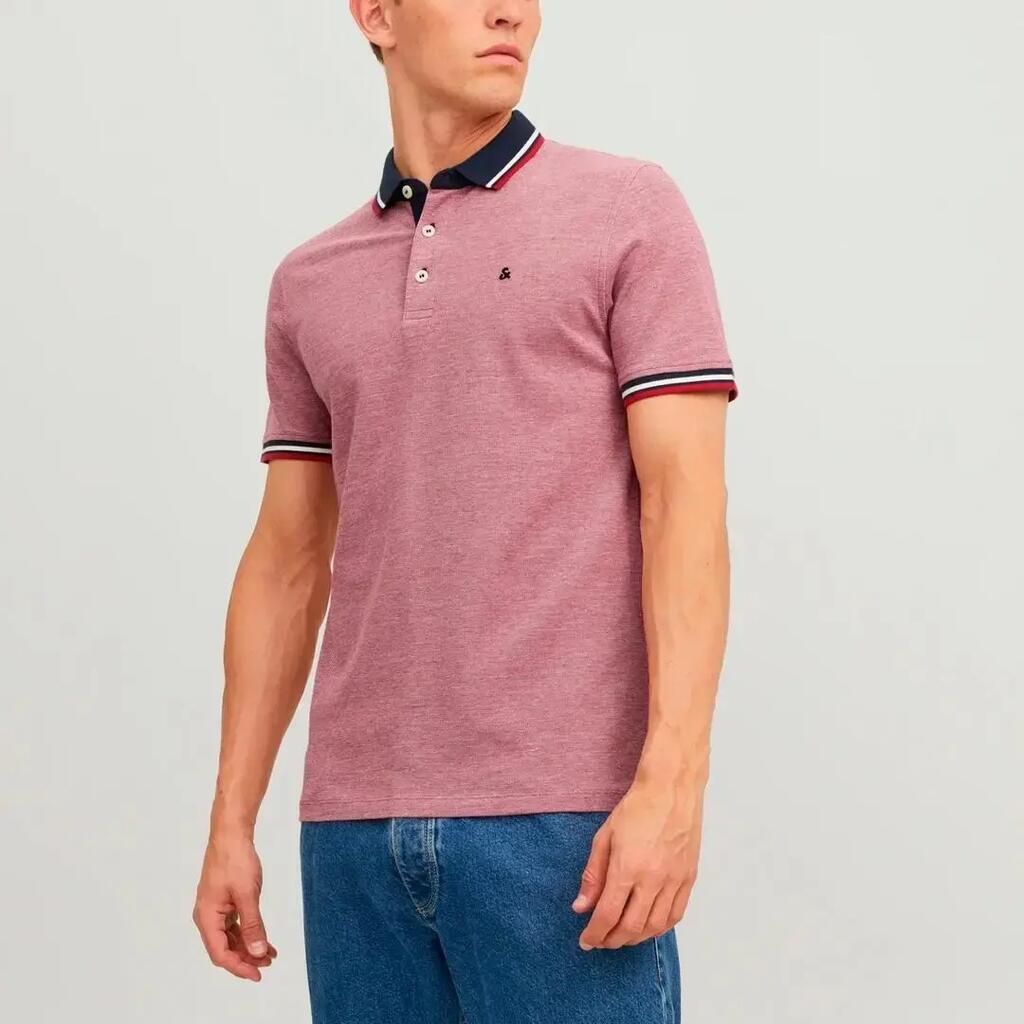 Sailing polo, men's shirts Jack&Jones Pink.