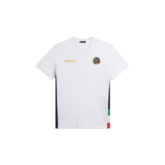 T-shirt pour enfants blanc avec impression maxi ITA, merchandising officielle de
