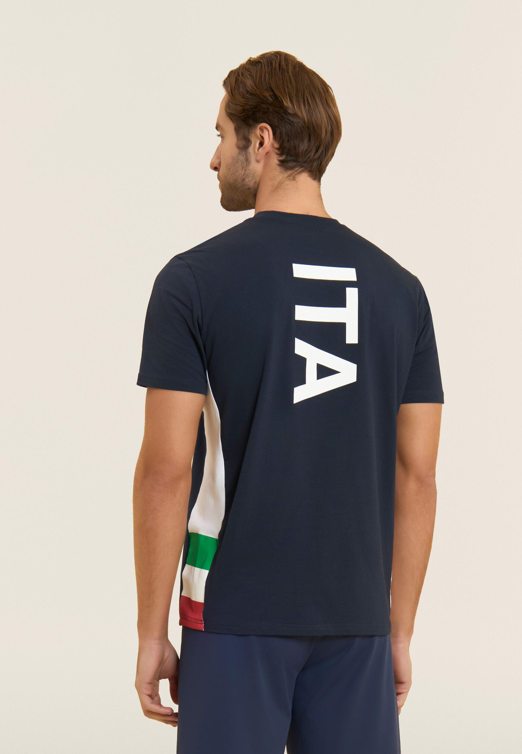 T-shirt Uomo Italia FGI Blu in Jersey Stretch 3/5