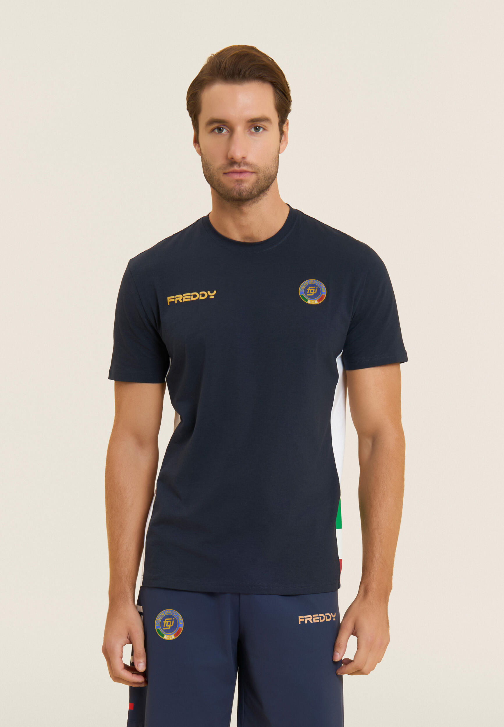 T-shirt Uomo Italia FGI Blu in Jersey Stretch 2/5