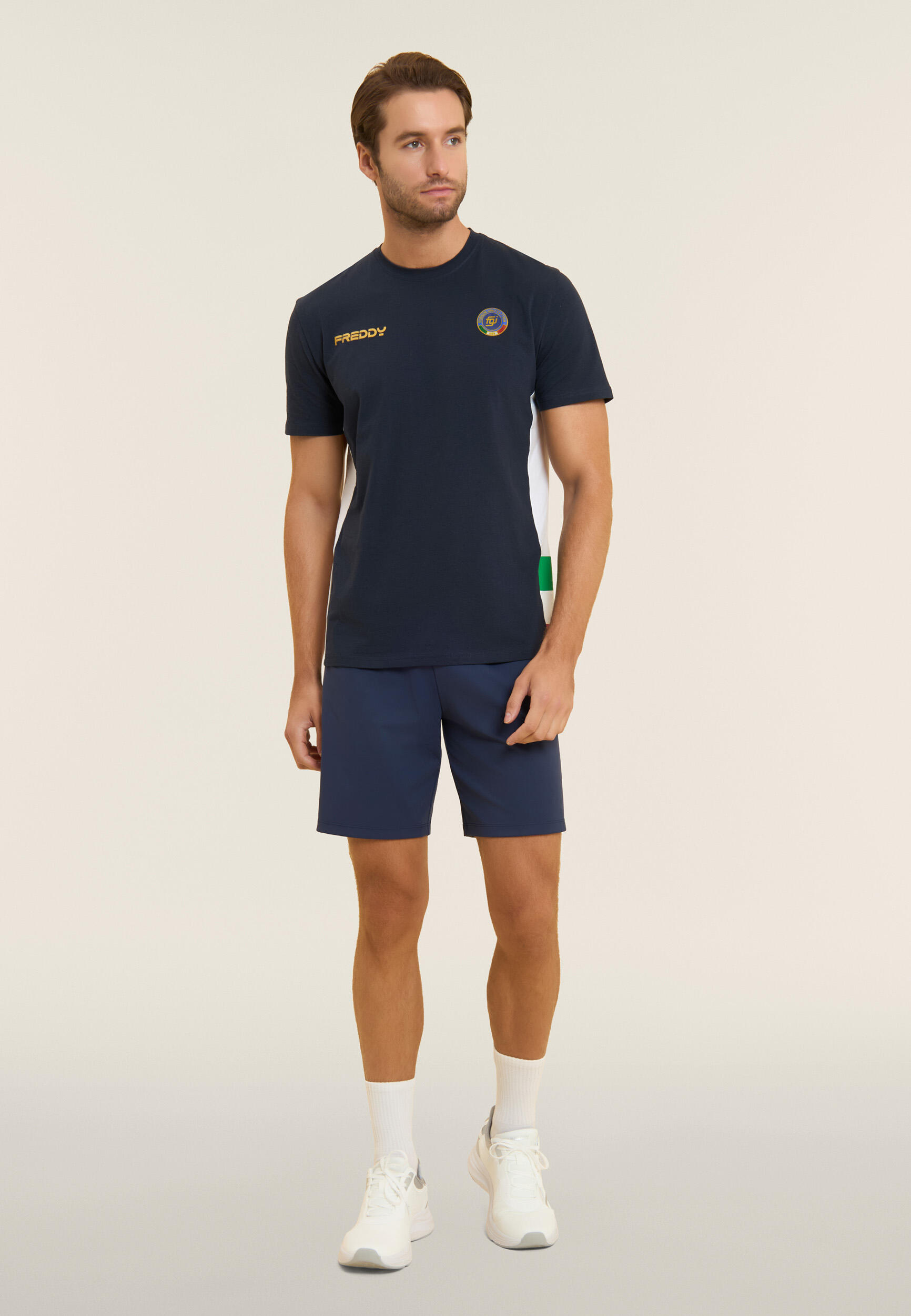 T-shirt Uomo Italia FGI Blu in Jersey Stretch 5/5
