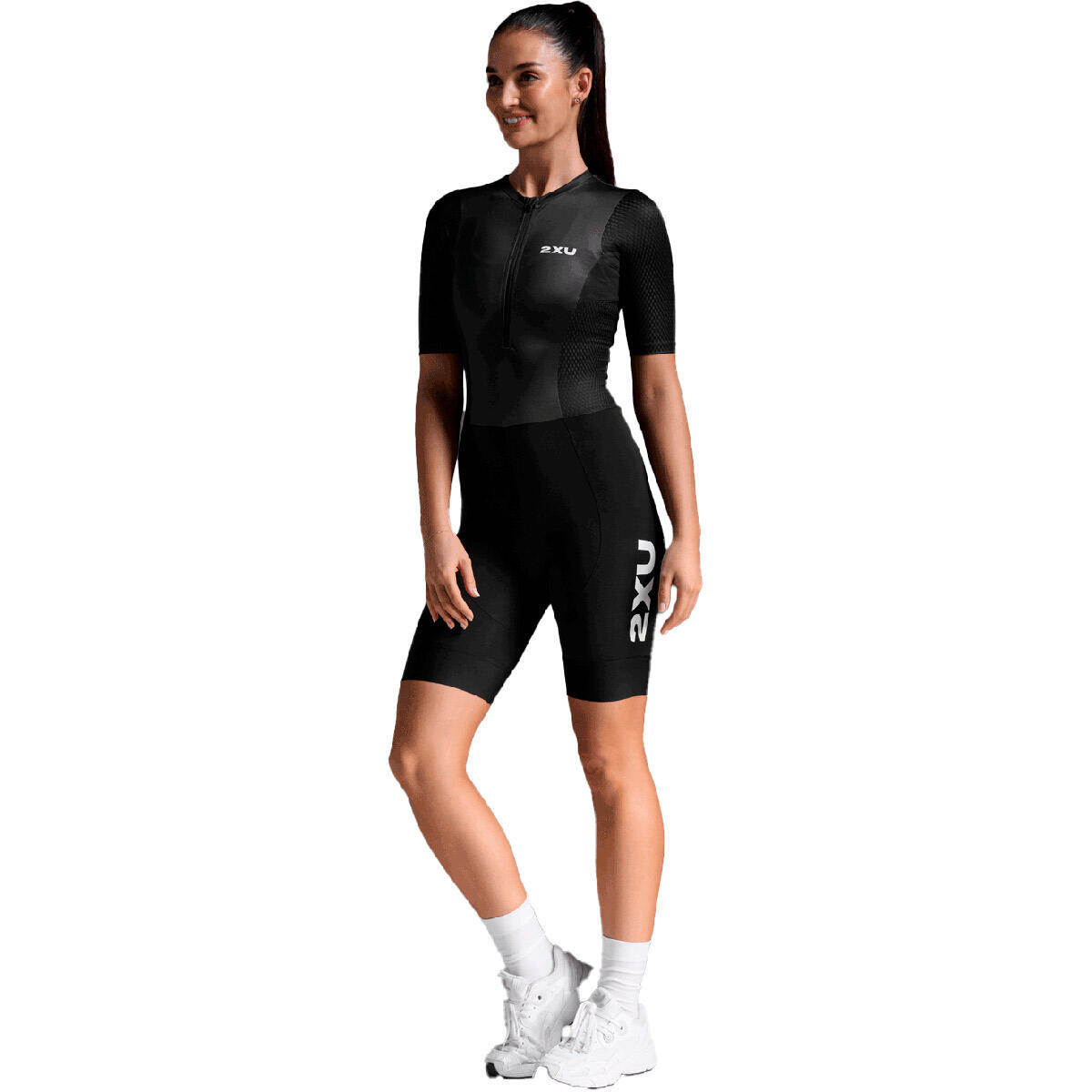 Aero Hex Sleeved Trisuit 2XU Negro 3/7