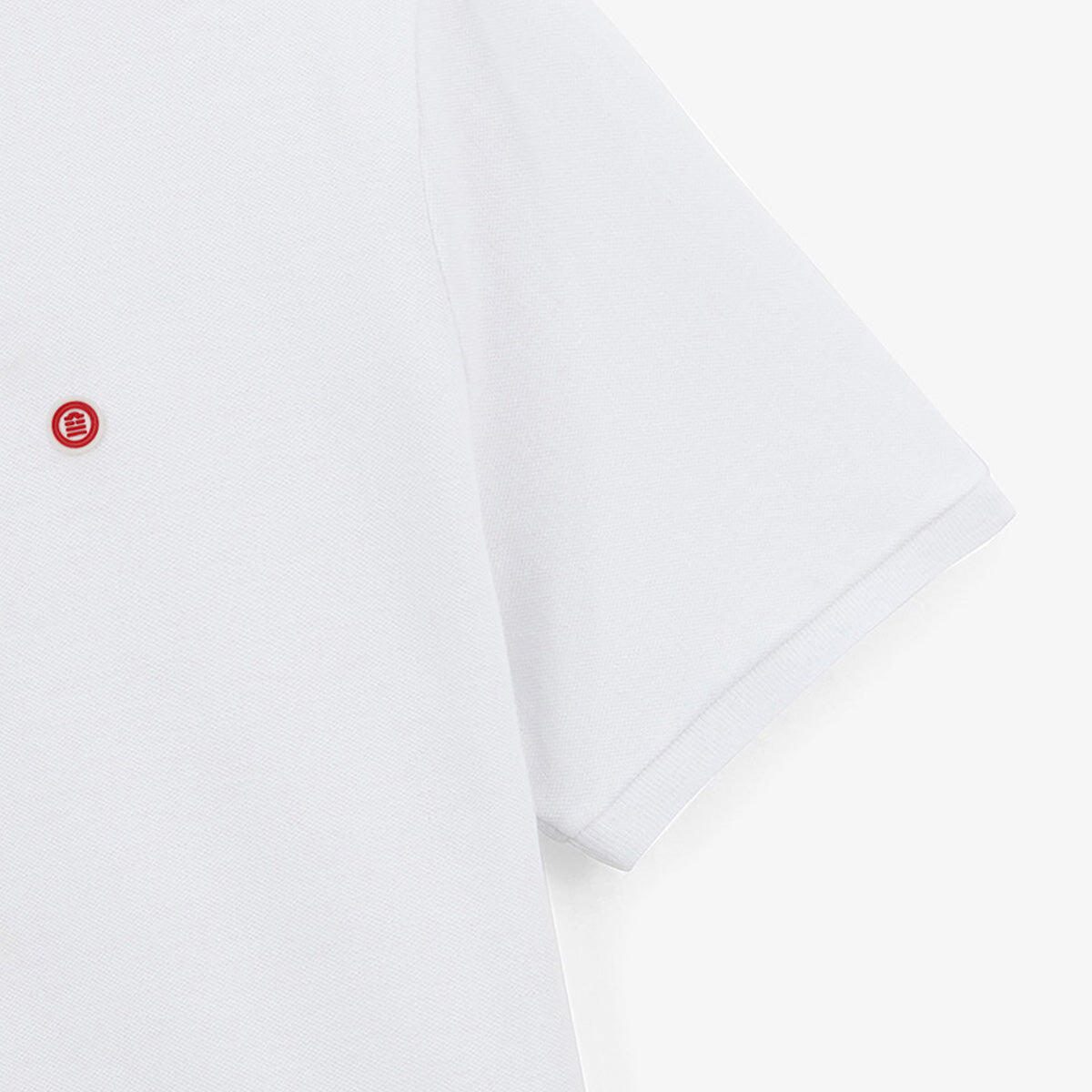 Polo de manga corta Laxton de algodón piqué blanco 5/5