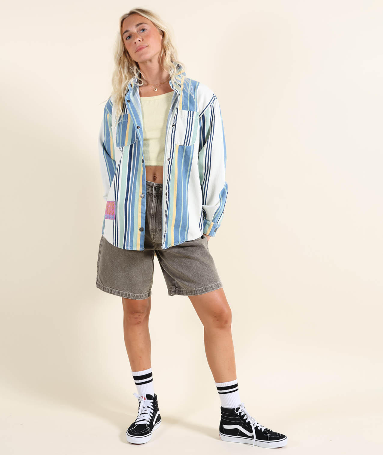 Gestreept denim overhemd STRIPE 3/5