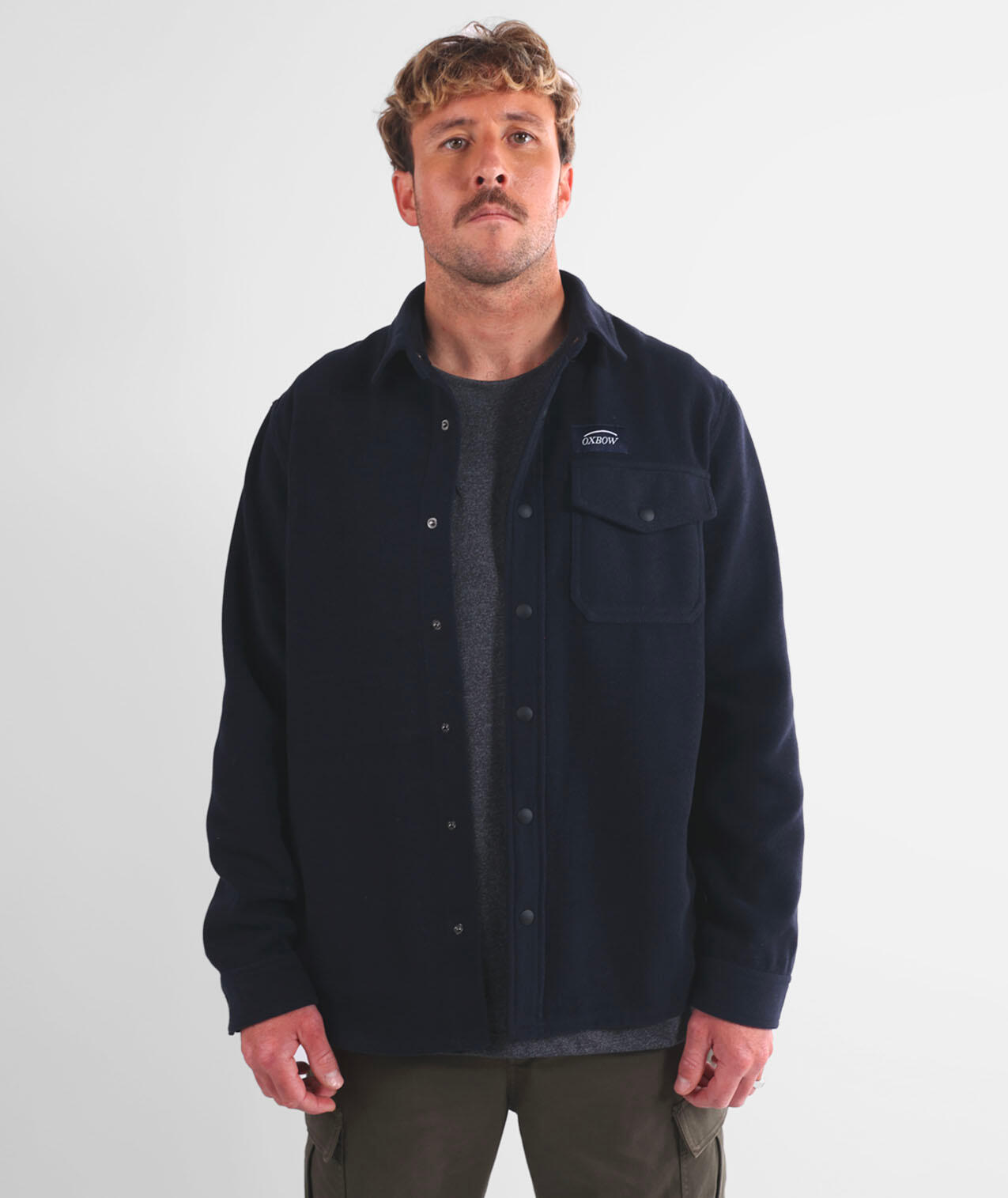 Overshirt van twill MIST 2/5