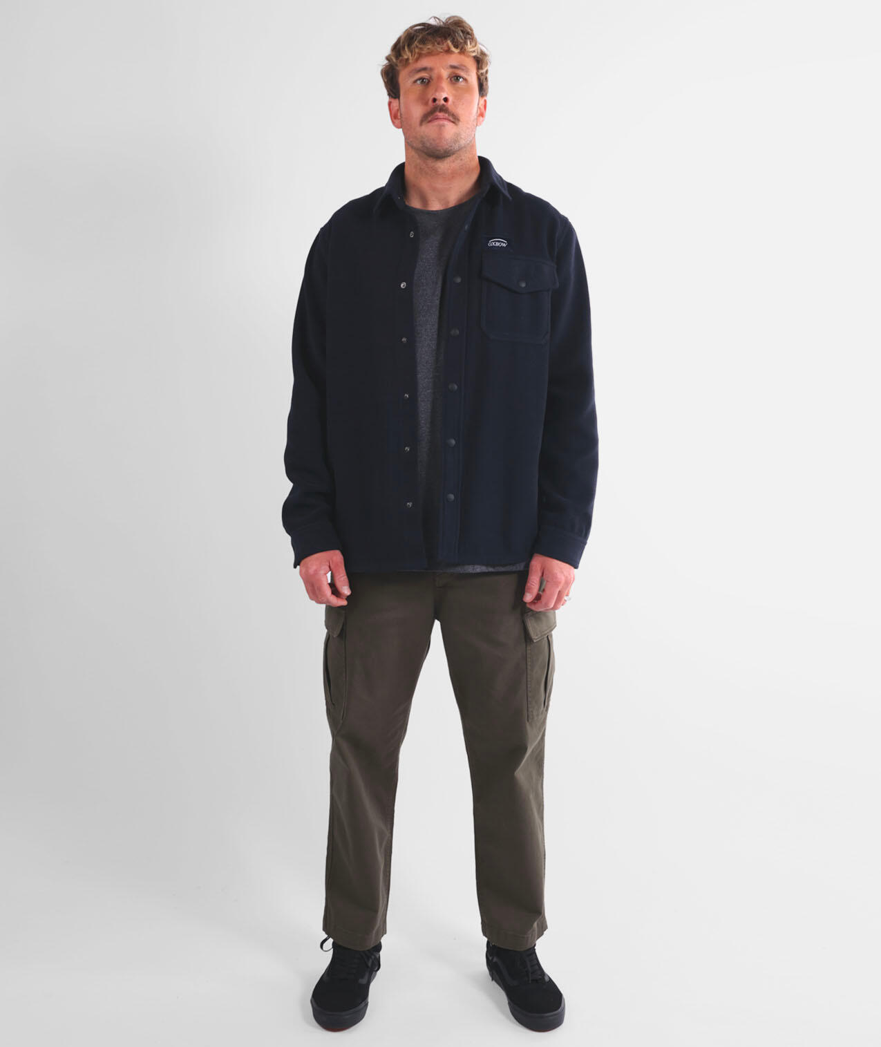 Overshirt van twill MIST 4/5