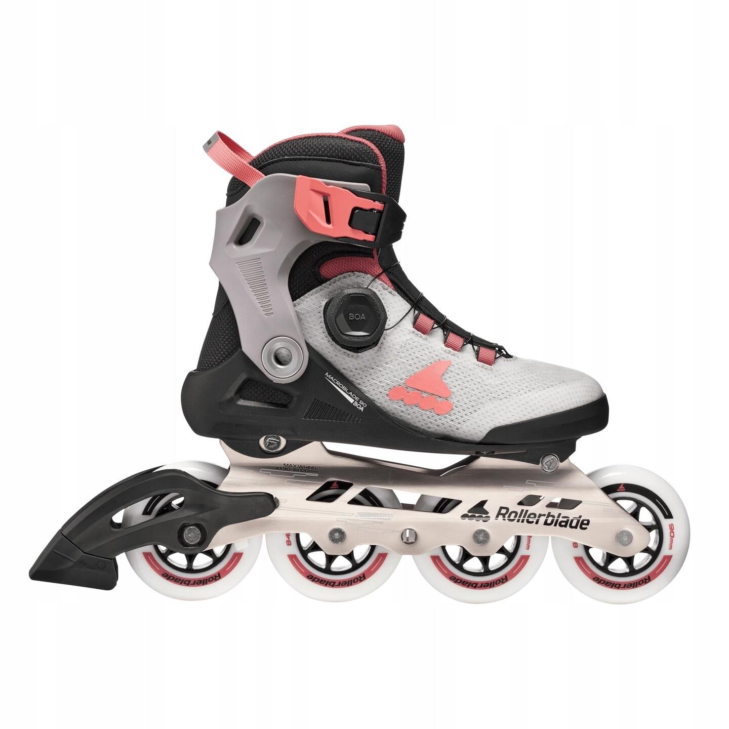 ROLLERBLADE Roller Fitness Macroblade 90 BOA W Gris Améthyste Rose 4/7