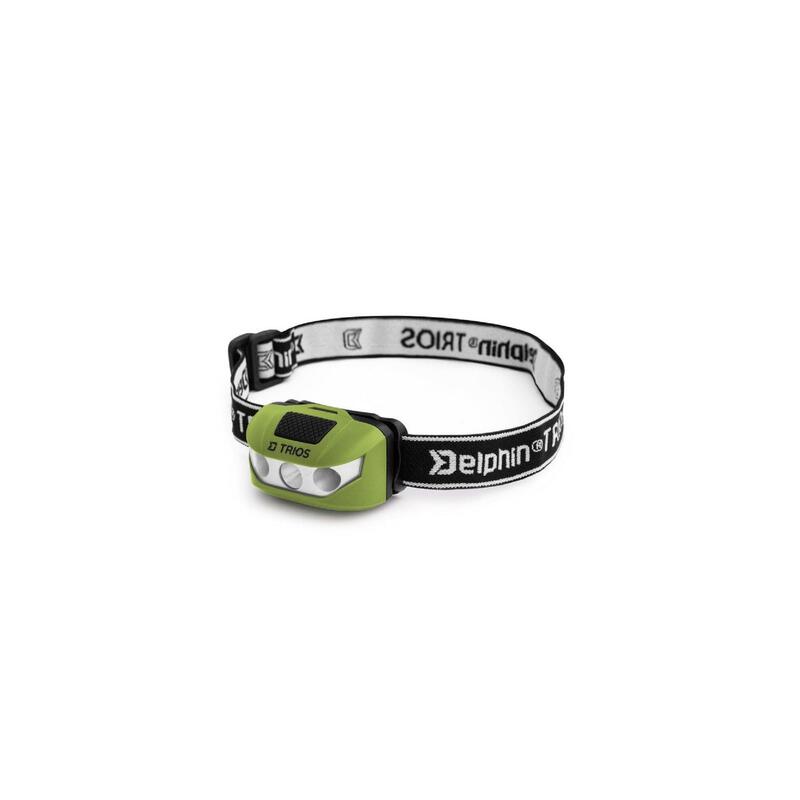Lanternă frontală TRIOS cu LED-uri, 1 LED alb și 2 LED-uri roșii, lampă de cap
