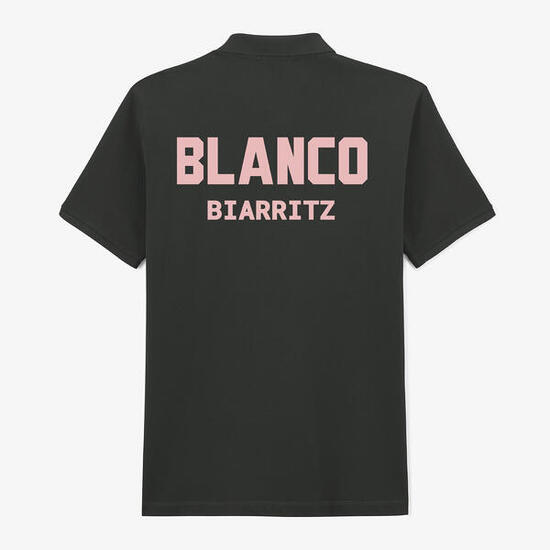 Polo manches courtes Laxton en coton maille piquée gris carbone