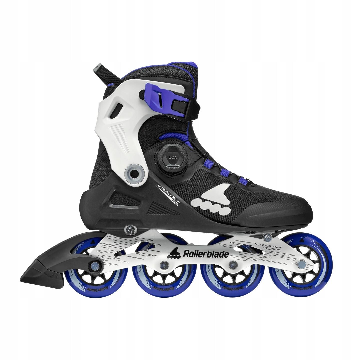 ROLLERBLADE Roller Fitness Macroblade 84 BOA Noir Bleu Os Blanc 4/7
