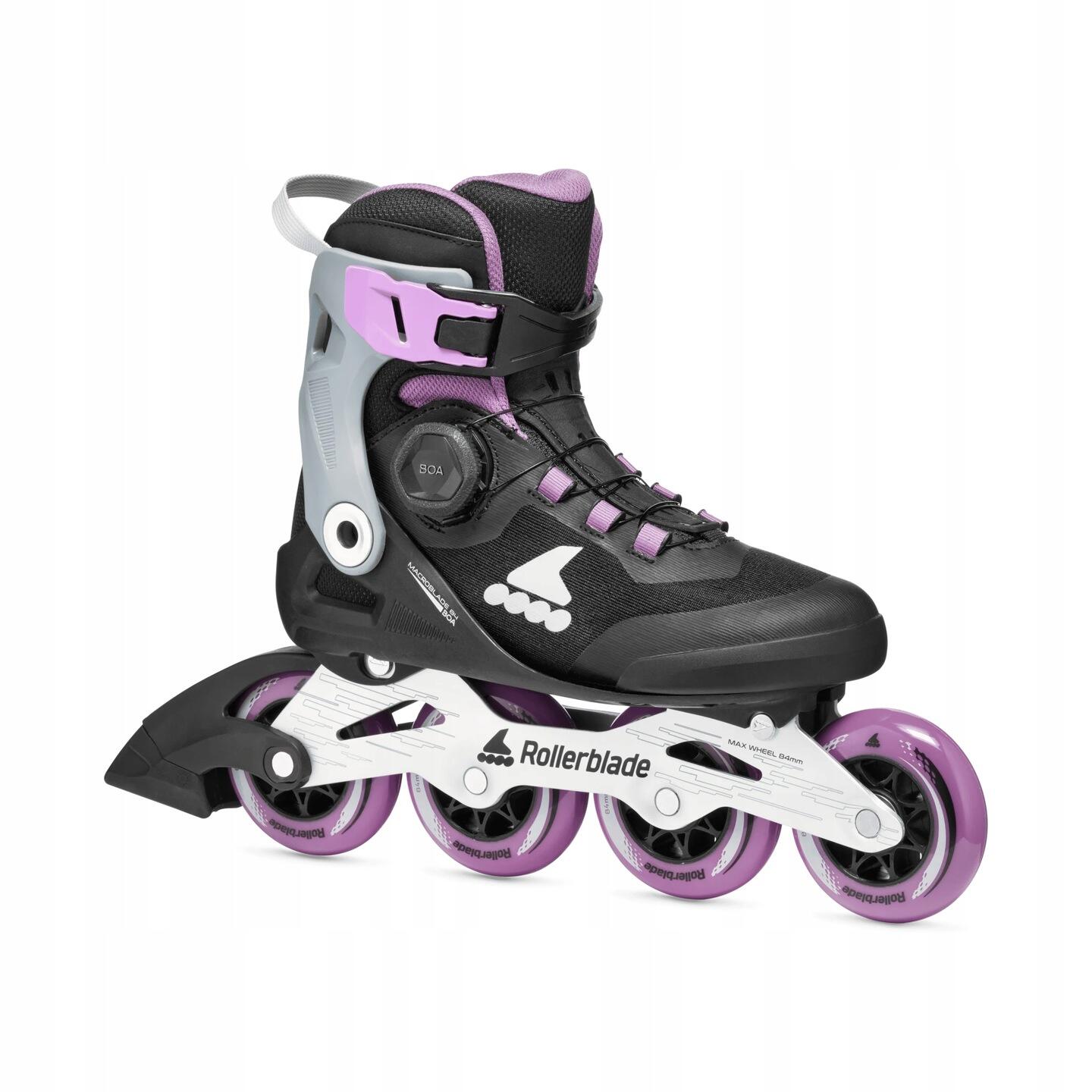 ROLLERBLADE Roller Fitness Macroblade 84 BOA W Noir Lavande Etoile Bleu 2/7
