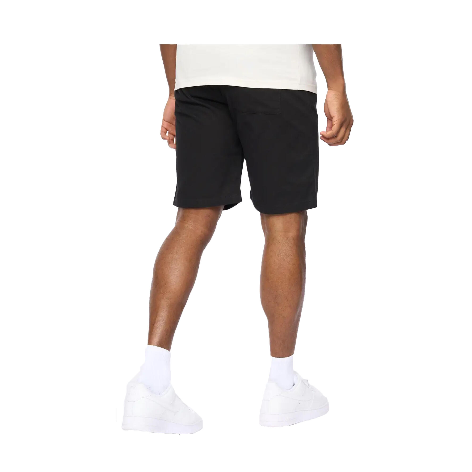 Pantaloncini Casual Elasticizzato Regolare Uomo Crosshatch Blansmoore Nero 3/4