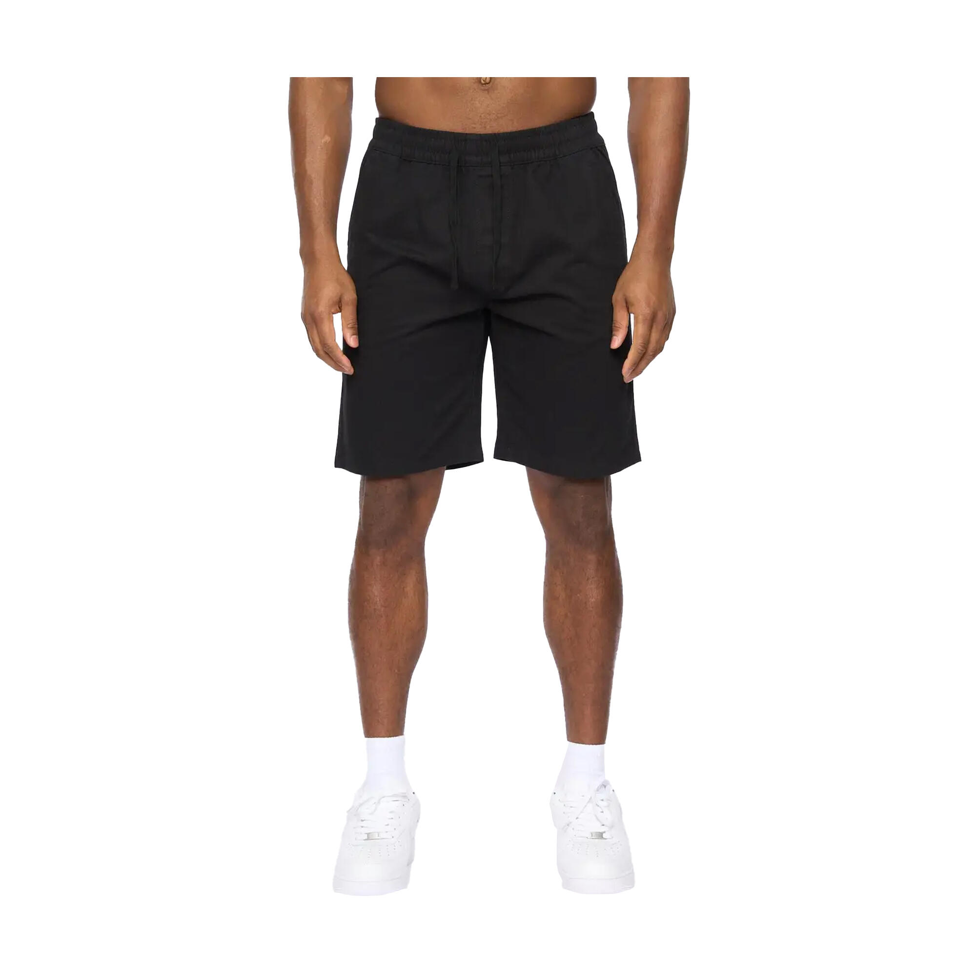 Pantaloncini Casual Elasticizzato Regolare Uomo Crosshatch Blansmoore Nero 2/4