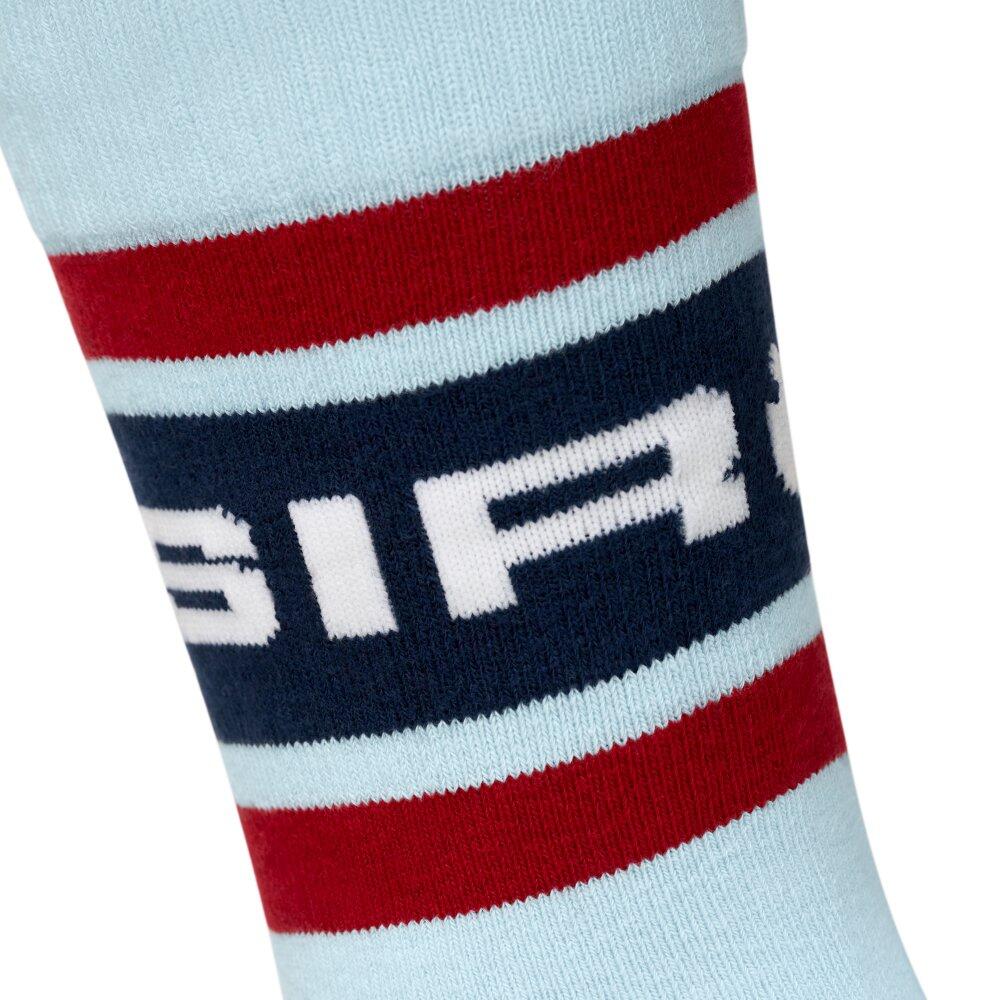 Chaussettes de ski rétro Homme et Femme Albulapass Light Blue Bleu 3/5