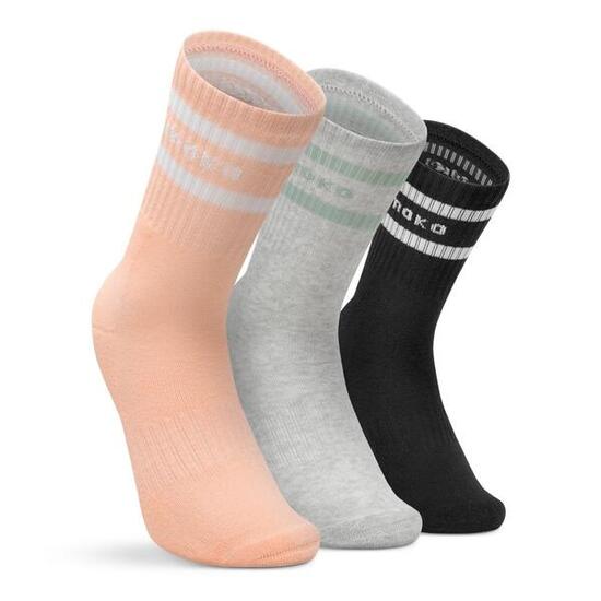 Herren und Damen Fitness Mittelhohe Sportsocken 3er-Pack Sidekick Pink Rosa