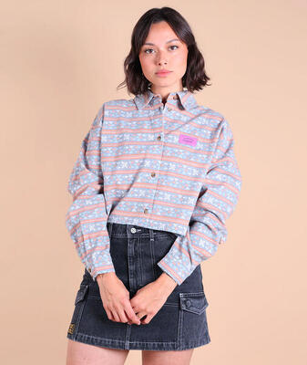 Camicia corta in flanella AOP CURB