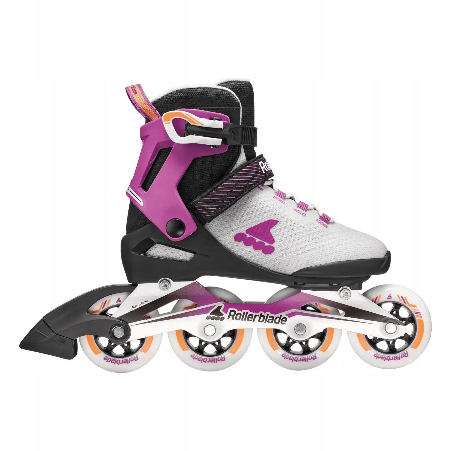 ROLLERBLADE Macroblade 84 Dames Fitness skate Lichtgrijs Paars Oranje 4/7