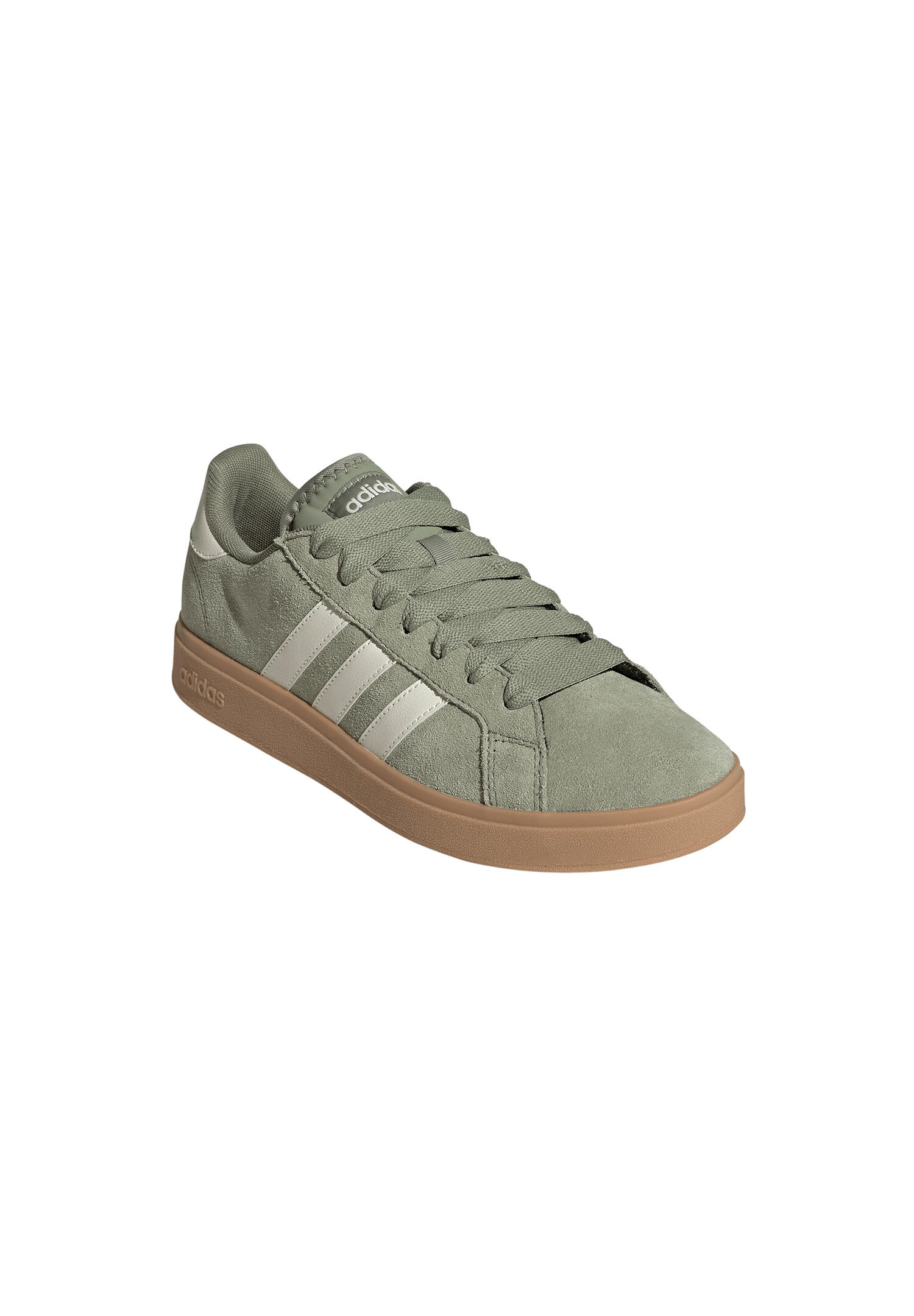 adidas Herren Grand Court Base 00s Sneaker Wildleder IH1669 Grün 1/7