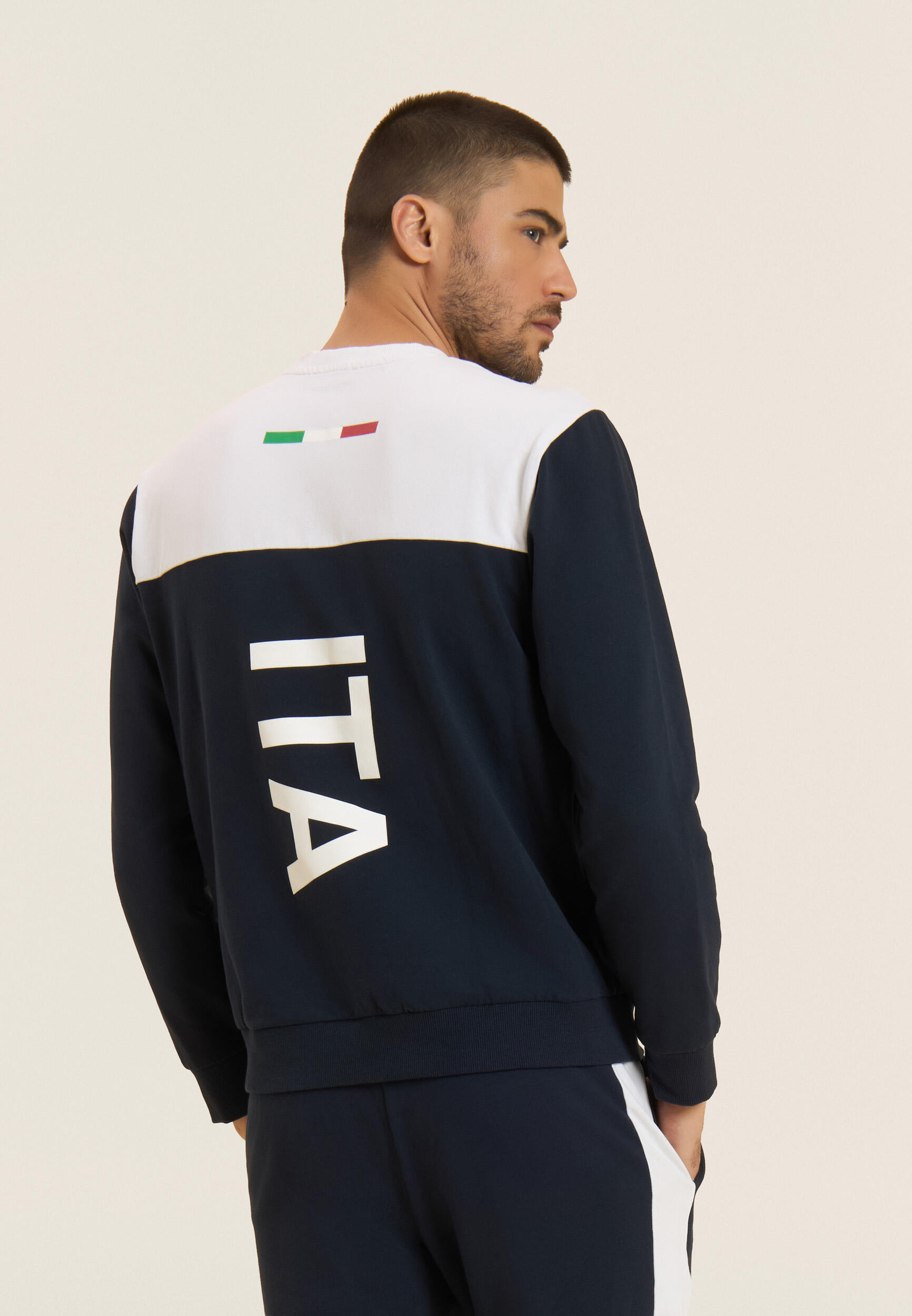 Tuta Uomo Italia FGI Girocollo in Felpa Brushed 3/5