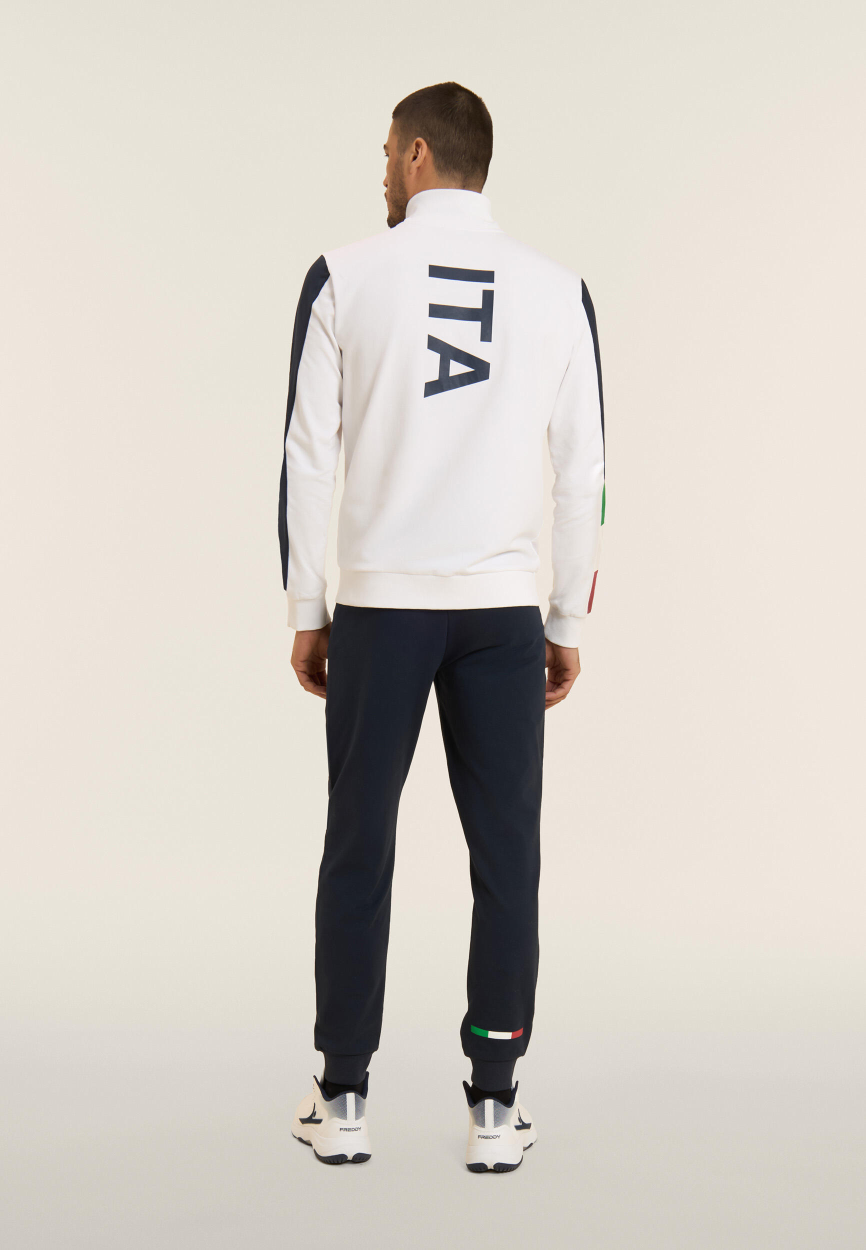 Tuta Uomo Italia FGI Full Zip e Collo Alto in French Terry 3/5